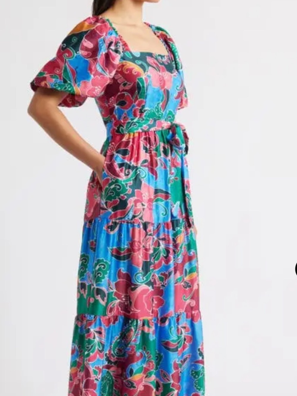 NWT ELIZA J Floral Tiered Maxi Dress